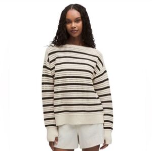 104.Lululemon | Cotton Crochet Pullover – Approx. Size Large